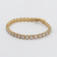 10k Solid Gold 6mm VS Diamond Baguette Square Tennis Bracelet - 20144