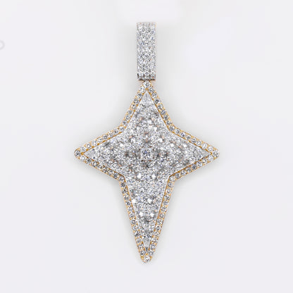 10k Yellow Gold Diamond North Star Pendant - 60560