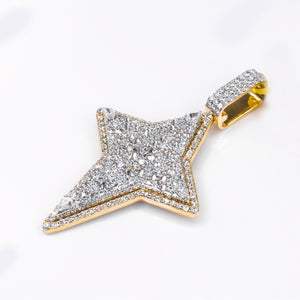 10k Yellow Gold Diamond North Star Pendant - 60560