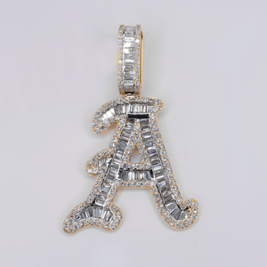 10k Gold Lab Diamond Initial Pendants - 60656