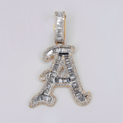 10k Gold Lab Diamond Initial Pendants - 60656
