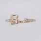 14k Solid Gold Diamond Letter Initial Ring- 30340