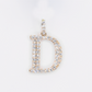 14k Solid Gold Lab Diamond Letter Initial Pendant & Chain Set - 60579