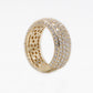 14k Solid Gold VVS/VS1 Diamond Custom Flooded Band - 30237