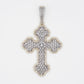 10k Solid Gold VS Diamond 2.75" Center Motif Cross - 60355