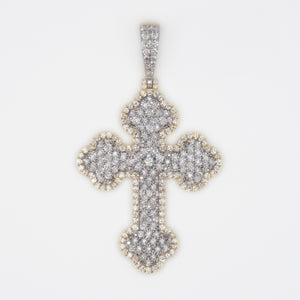 10k Solid Gold VS Diamond Center Motif Cross - 60355