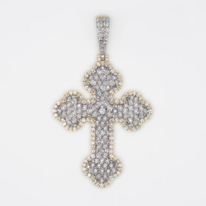 10k Solid Gold VS Diamond Center Motif Cross - 60355