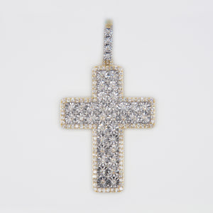 10k Solid Gold VS Diamond Cluster Catholic Cross - 60353