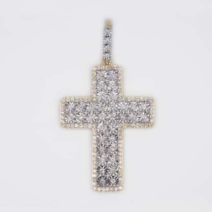 10k Solid Gold VS Diamond Cluster Catholic Cross - 60353