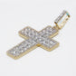 10k Solid Gold VS Diamond Cluster Catholic Cross - 60353