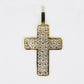 10k Solid Gold VS Diamond Cluster Catholic Cross - 60353