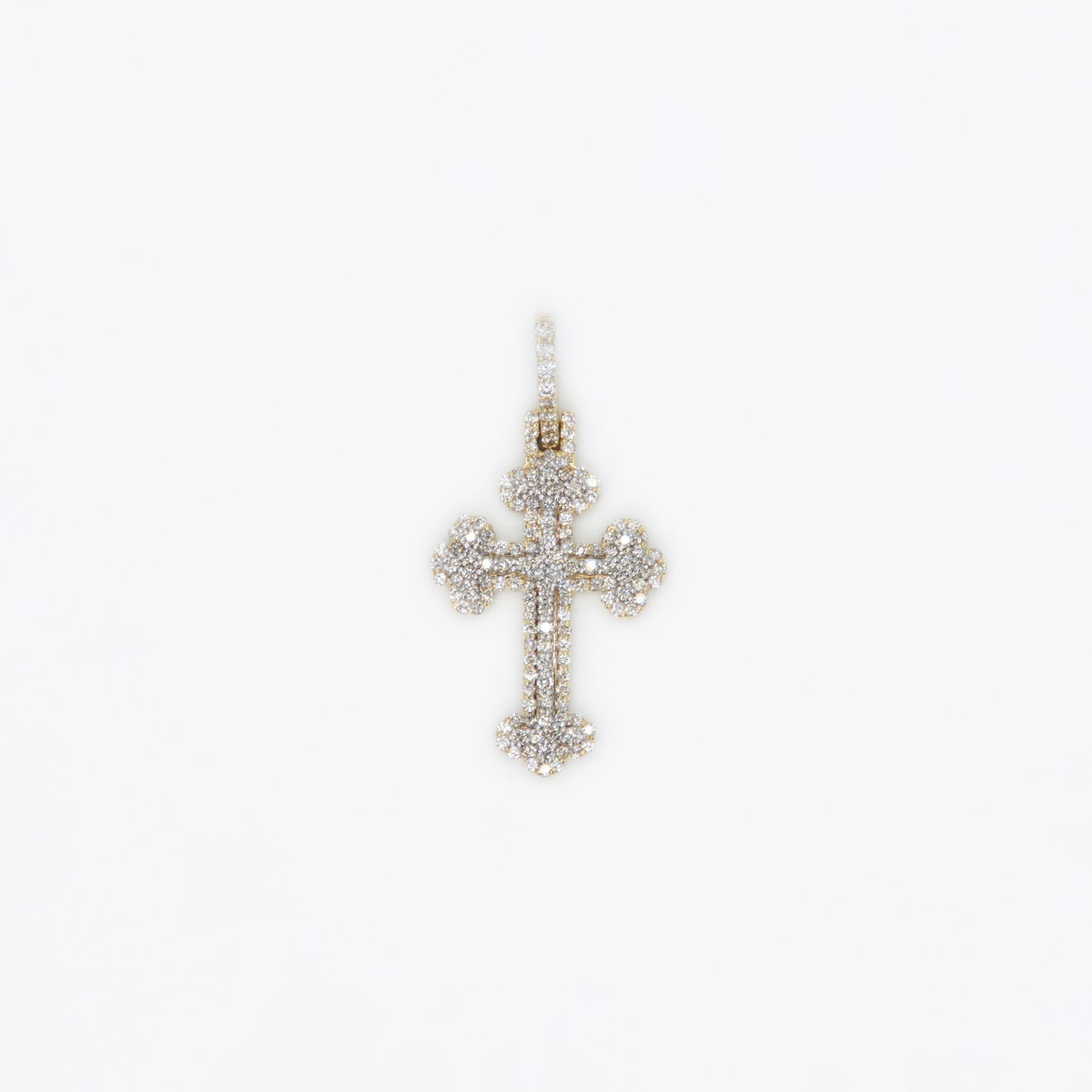 10k Solid Gold VS1 Diamond 1.5" 3D Cross - Solid Back - 60129