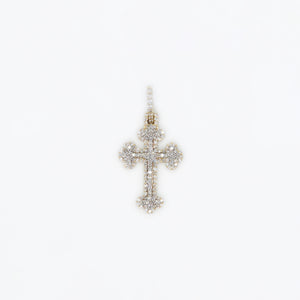 10k Solid Gold VS1 Diamond 1.5" 3D Cross - Solid Back - 60129