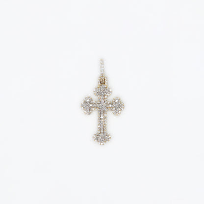 10k Solid Gold VS1 Diamond 1.5" 3D Cross - Solid Back - 60129