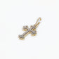 10k Solid Gold VS1 Diamond 1.5" 3D Cross - Solid Back - 60129