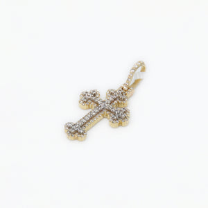 10k Solid Gold VS1 Diamond 1.5" 3D Cross - Solid Back - 60129