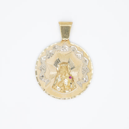 14k Solid Gold St. Mary Pendant - 60141