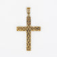 10k Solid Gold Diamond Single Row Elevated Cross - 60358