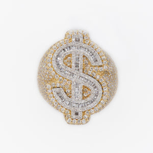 10k Solid Gold VS Diamond Money Sign Ring - 30239