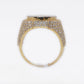 10k Solid Gold VS Diamond Money Sign Ring - 30239