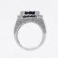 10k Solid White Gold Diamond Cake Ring - 30240