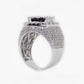 10k Solid White Gold Diamond Cake Ring - 30240