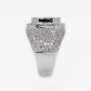 10k Solid White Gold Diamond Cake Ring - 30240