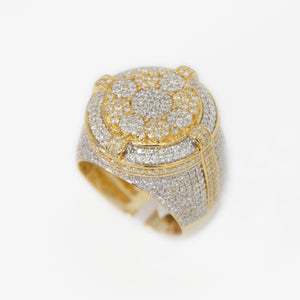 10k Solid Gold Diamond Flower Cluster Ring - 30243