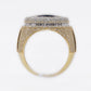 10k Solid Gold Baguette Diamond Oval Ring - 30241