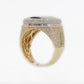 10k Solid Gold Baguette Diamond Oval Ring - 30241