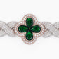 10k Solid Gold VVS Diamond Clover Infinity Bracelet - 20163