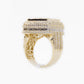 14k Solid Gold VS1 Baguette Diamond Square Cushion Ring - 30246