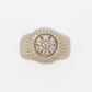 14k Solid Gold VS1 Diamond Crown Cluster Ring - 30252