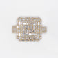 14k Solid Gold VS1 Baguette Diamond Square Cake Ring - 30254