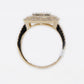 14k Solid Gold VS1 Baguette Diamond Square Cake Ring - 30254