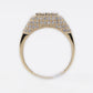 14k Solid Gold VS1 Baguette Diamond Square Cushion Pinky Ring - 30255