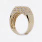 14k Solid Gold VS1 Baguette Diamond Square Cushion Pinky Ring - 30255