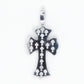 10k Solid Gold and VS1 Diamond Cathedral Cross - Solid Back