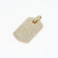 14k Solid Gold VS1 Diamond Custom Dog Tag Pendant - 60163