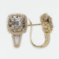 14k Solid Gold VS Diamond XL Baguette Earrings - 50223