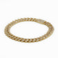 10k Solid Gold 8mm Baguette Lock Diamond Cuban Bracelet - 20136