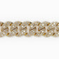 10k Solid Gold 8mm Baguette Lock Diamond Cuban Bracelet - 20136