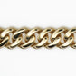 10k Solid Gold 8mm Baguette Lock Diamond Cuban Bracelet - 20136