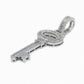 10k Solid White Gold VS Diamond Baguette Key Pendant - 60369