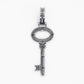 10k Solid White Gold VS Diamond Baguette Key Pendant - 60369