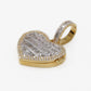 10k Solid Gold Diamond Baguette Heart Picture Locket - 60370