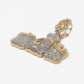 10k Solid Gold Diamond Triple Money Bag Pendant - 60371