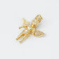 14k Solid Gold Diamond Angel Pendant - 60025