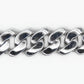 14k Solid White Gold 13.5mm Diamond Cuban Chain - 10104