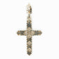 Solid Gold and VS Diamond Custom Jagged Cross Pendant